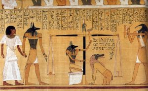 Die universellen Gesetze Darstellung des Gesetzes des Karma und der kosmischen Gerechtigkeit im alten Ägypten.